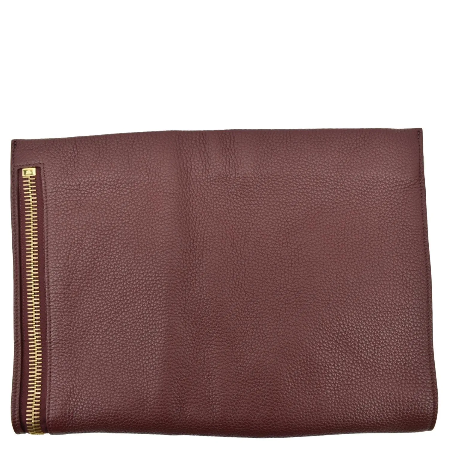 TOM FORD Alix Padlock Zip Fold-over Leather Tote Bag Red