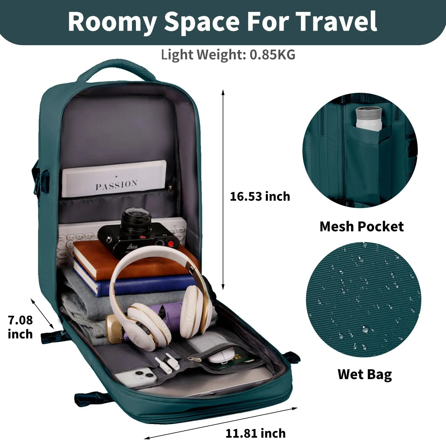 Travel Backpack For Men Women Carry On Traveling Bag with TSA Large Computer Pocket USB Port&Shoe