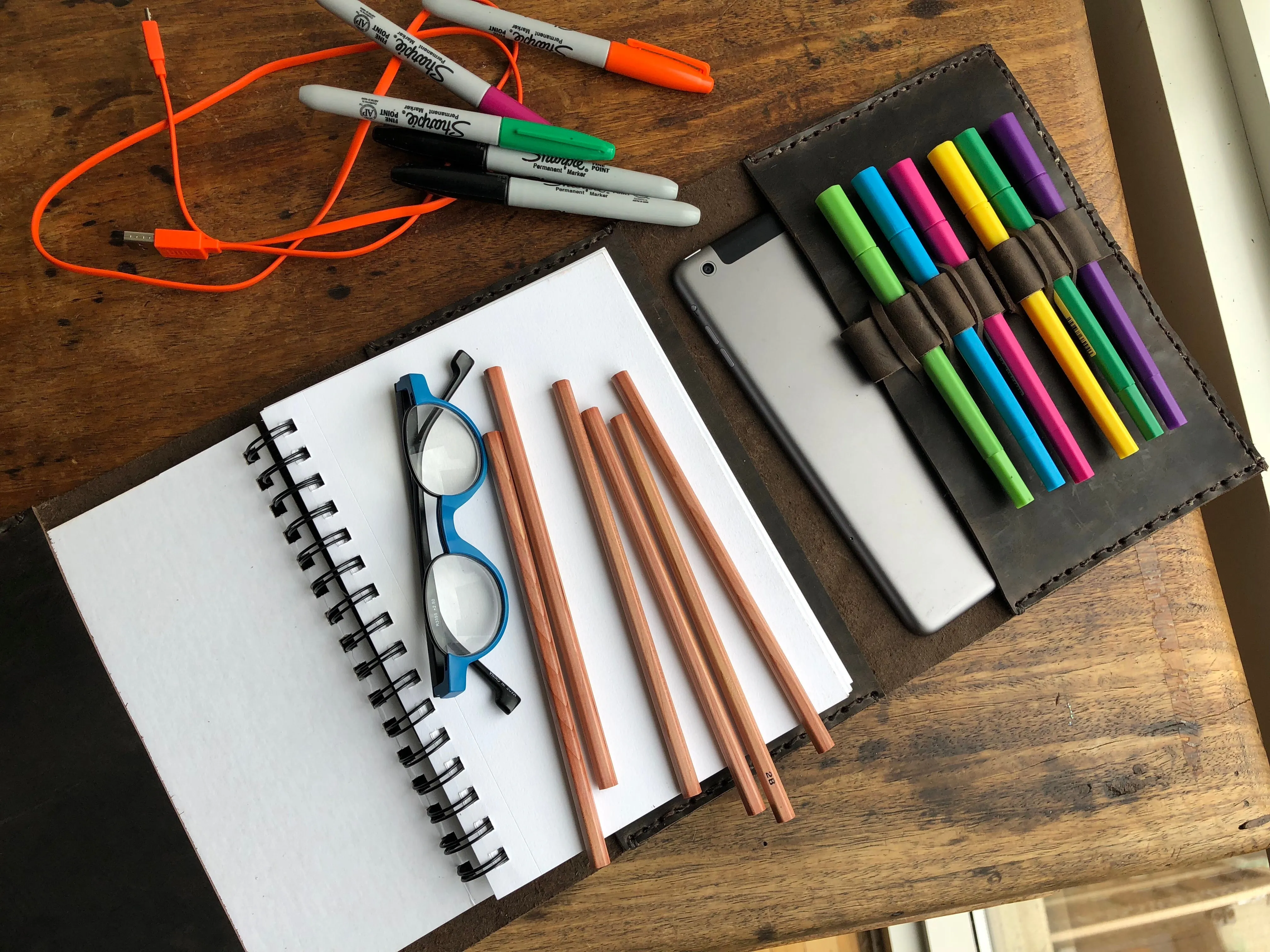 Travel sketchbook / Refillable Notebook / A5 Journal / Travel Notebook Organizer