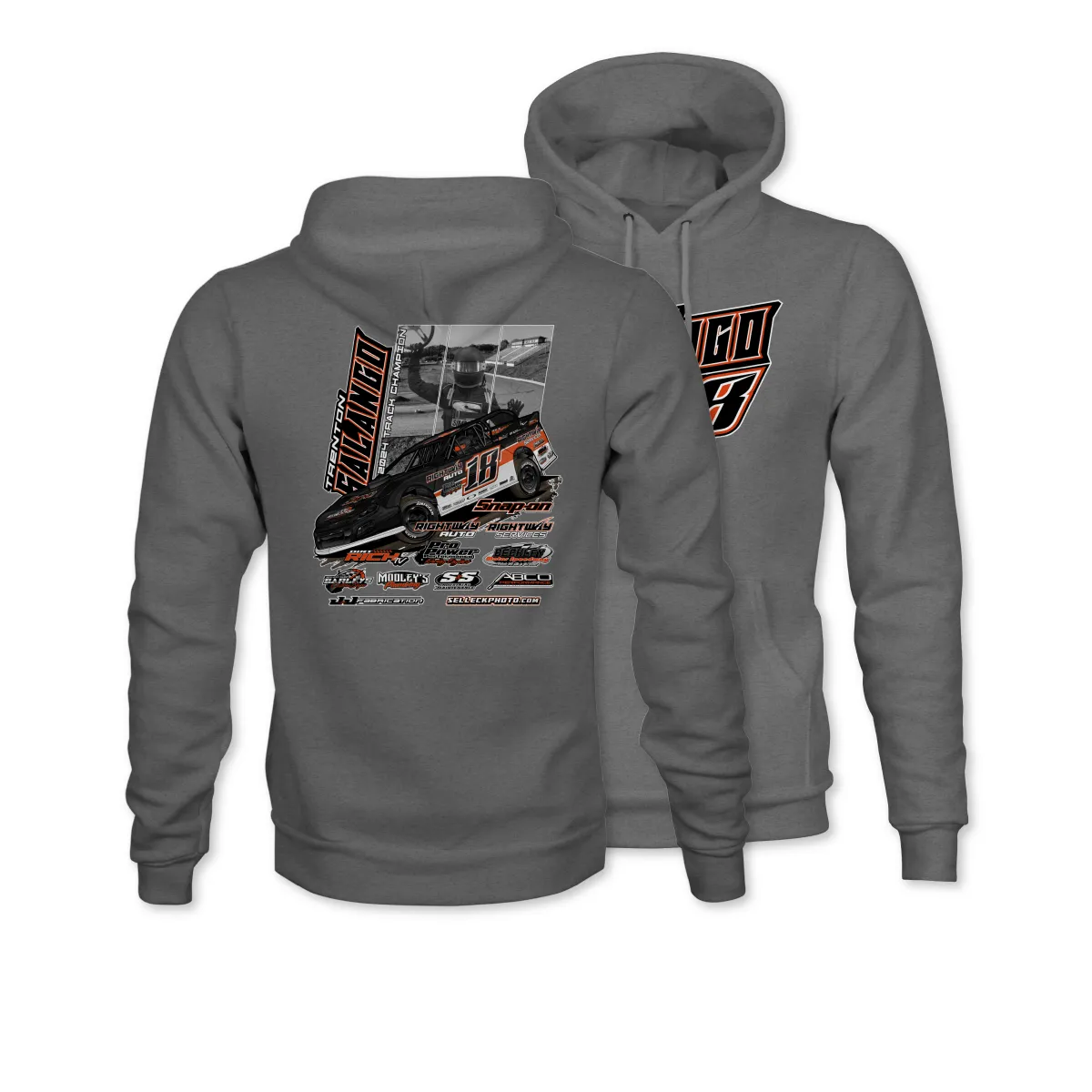 Trenton Salango Gunmetal 2025 Street Stock Champion Hoodie