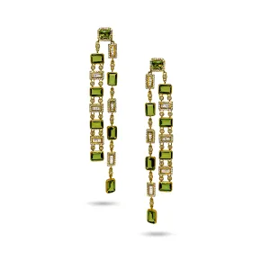 Two-Tier Peridot Drop Earrings