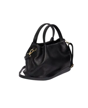 Uffizi soft leather bag Black