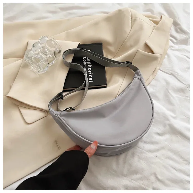 Upgraded Version Simple Design Women's Messenger Bag Nylon Hobos Small Shoulder Bags Vintage