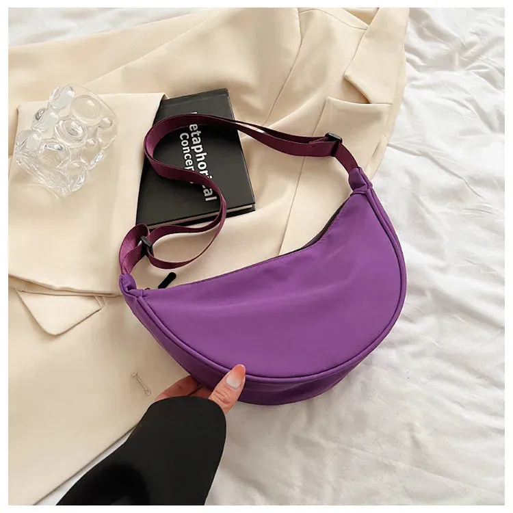 Upgraded Version Simple Design Women's Messenger Bag Nylon Hobos Small Shoulder Bags Vintage