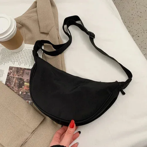 Upgraded Version Simple Design Women's Messenger Bag Nylon Hobos Small Shoulder Bags Vintage