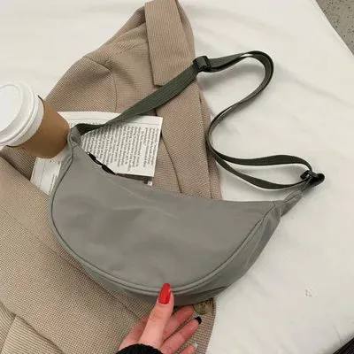 Upgraded Version Simple Design Women's Messenger Bag Nylon Hobos Small Shoulder Bags Vintage