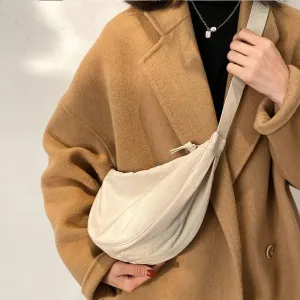 Upgraded Version Simple Design Women's Messenger Bag Nylon Hobos Small Shoulder Bags Vintage
