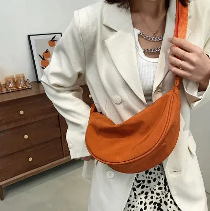 Upgraded Version Simple Design Women's Messenger Bag Nylon Hobos Small Shoulder Bags Vintage