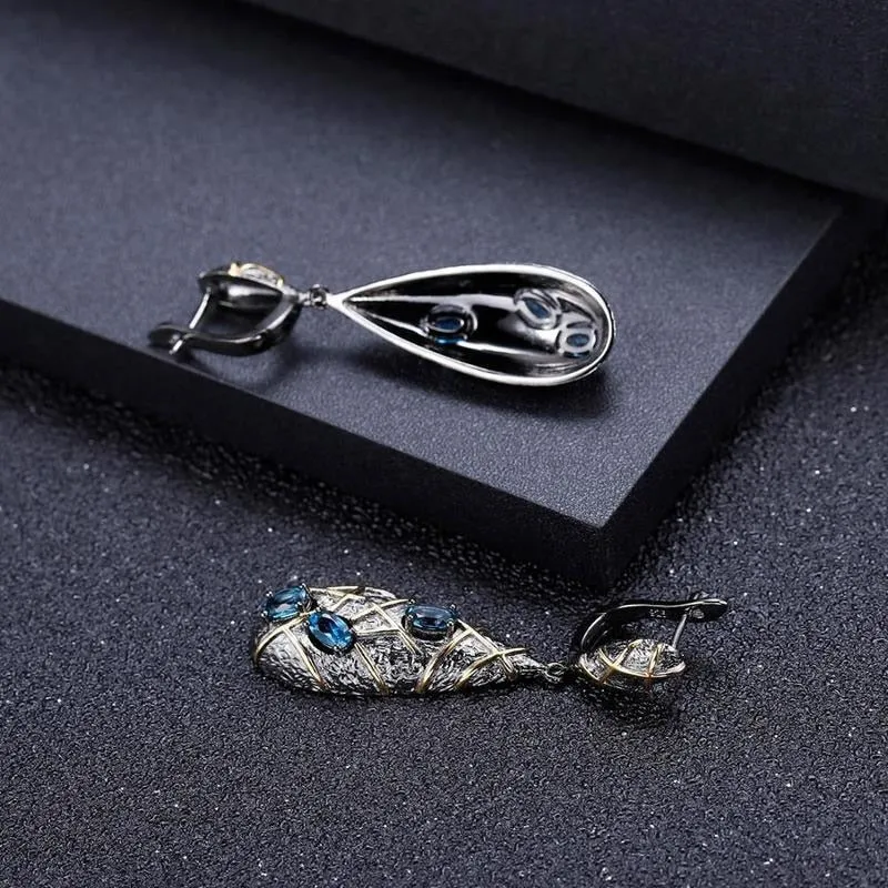 Vintage Gold Cone Earrings Pendant Women Party Jewelry