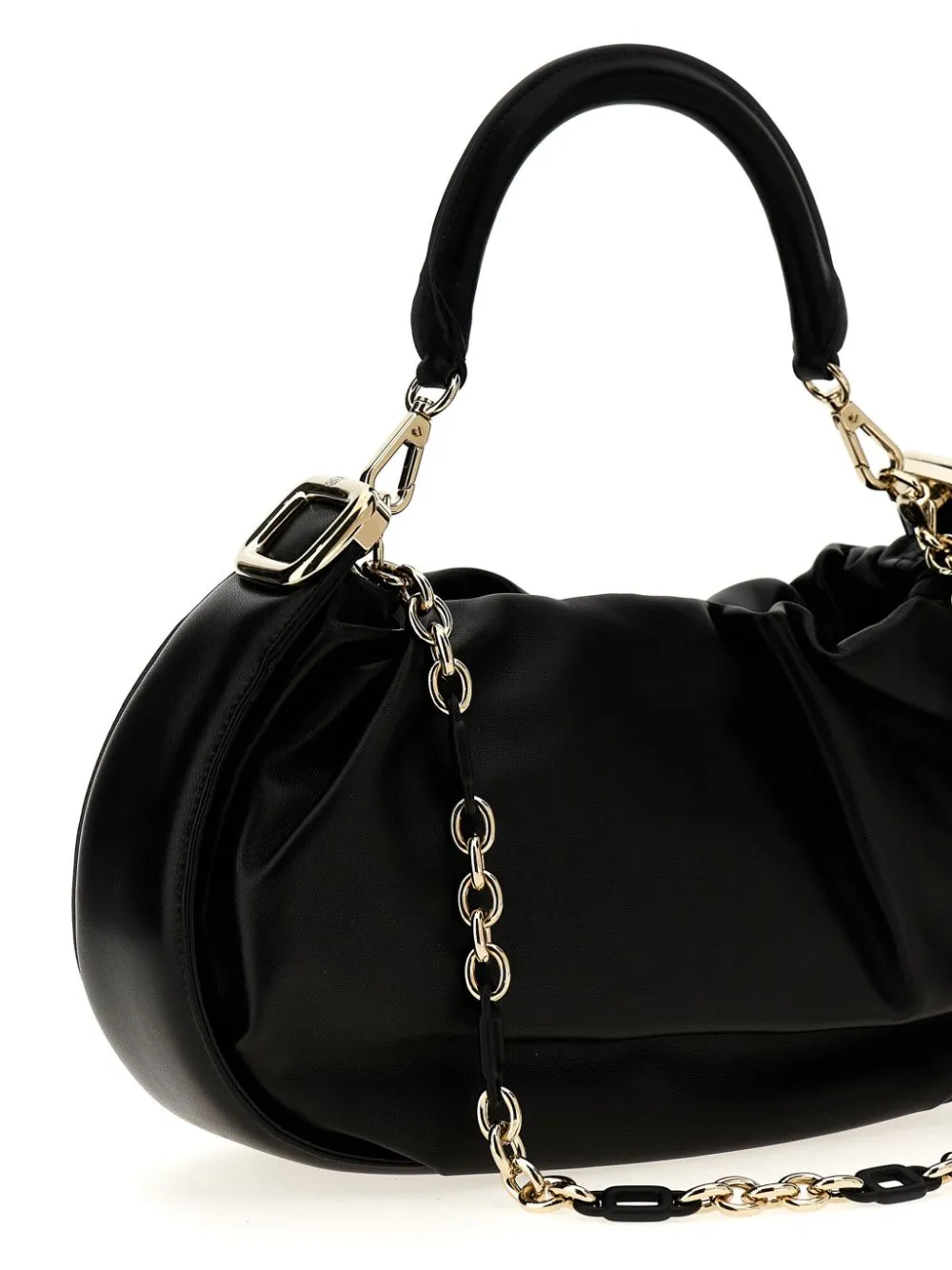 Viv choc medium leather hobo bag