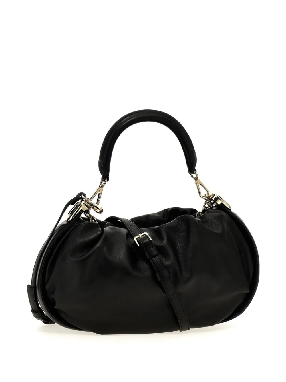 Viv choc medium leather hobo bag