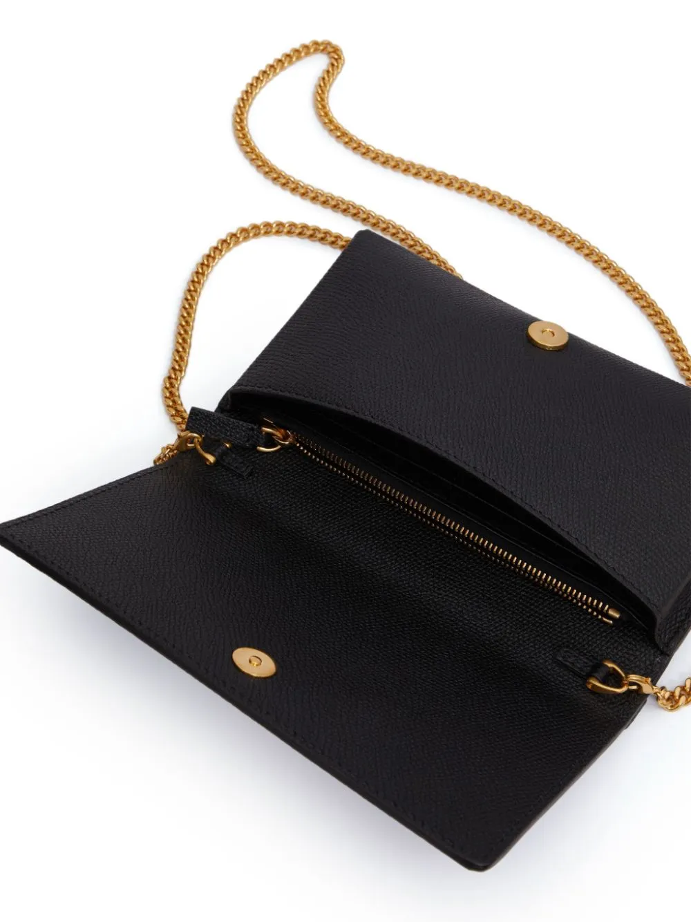 Vlogo signature leather wallet on chain