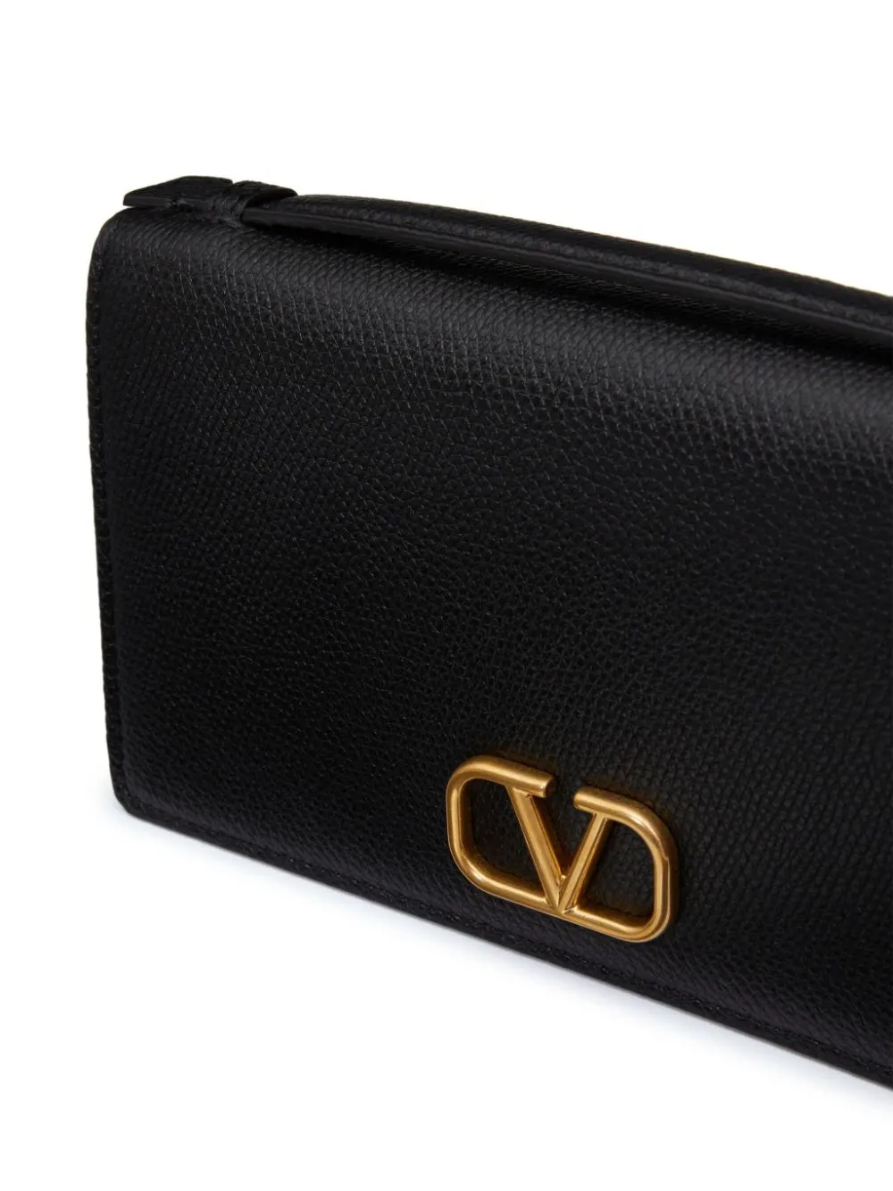 Vlogo signature leather wallet on chain