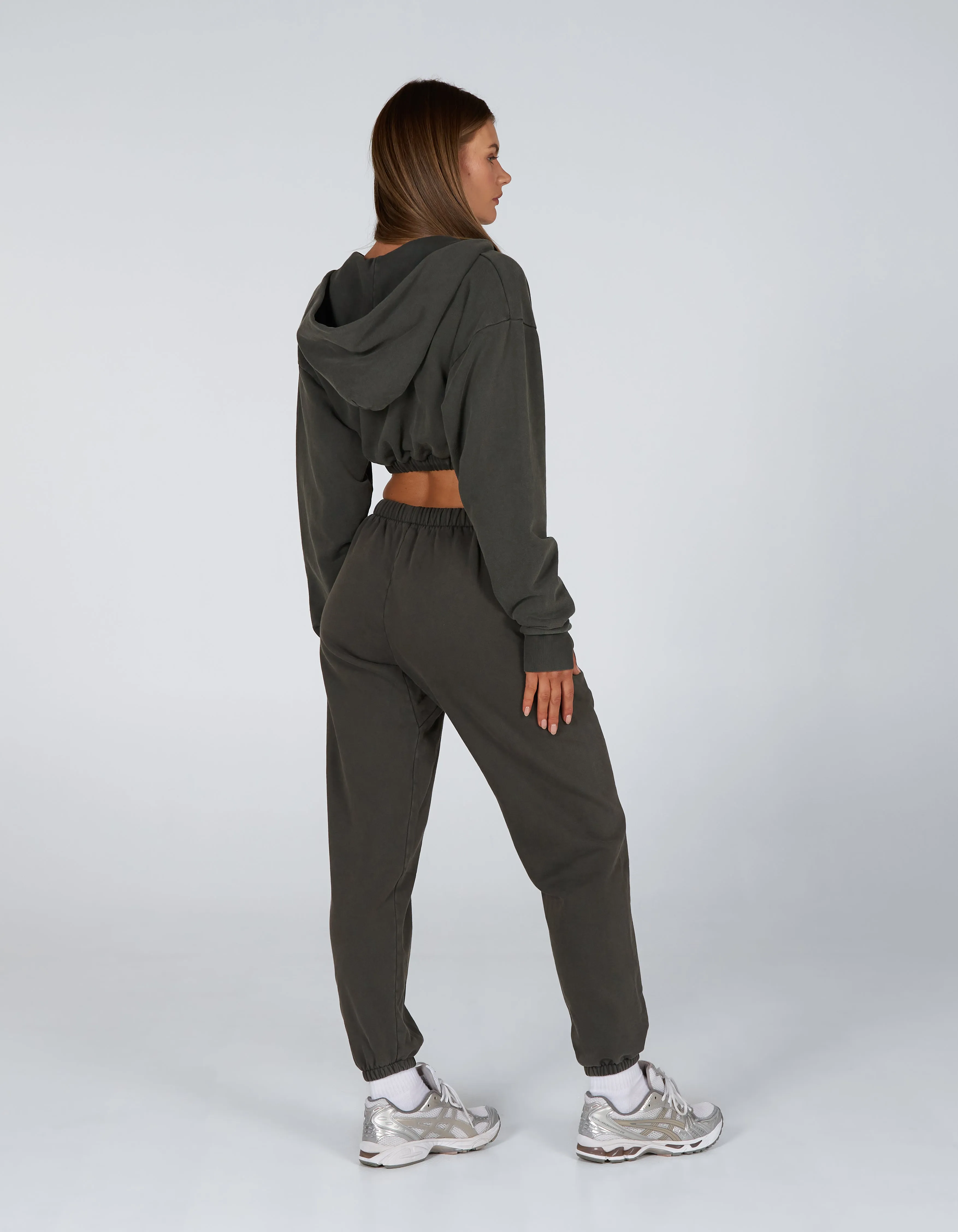 W23 Cropped Hoodie - Ash