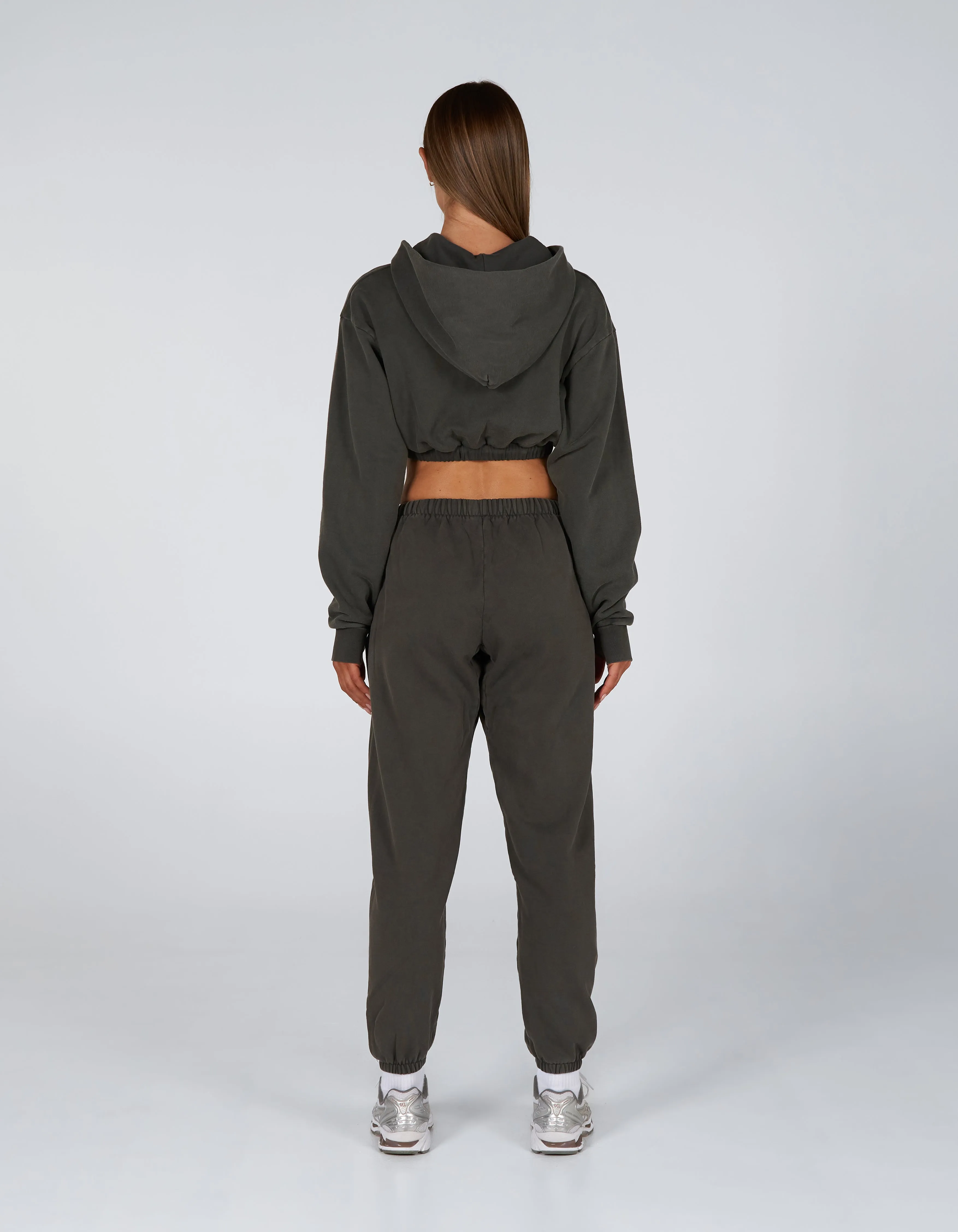 W23 Cropped Hoodie - Ash