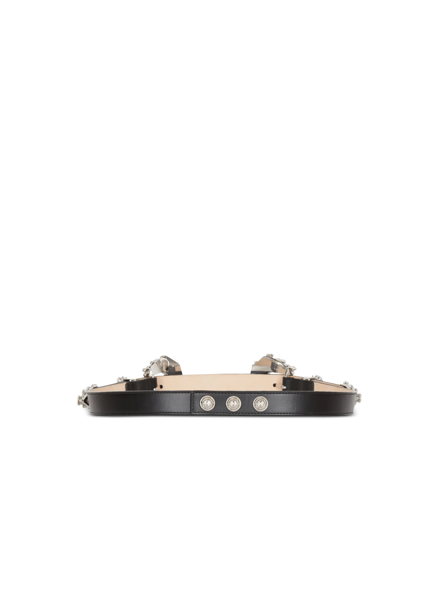 Western leather and crystal belt