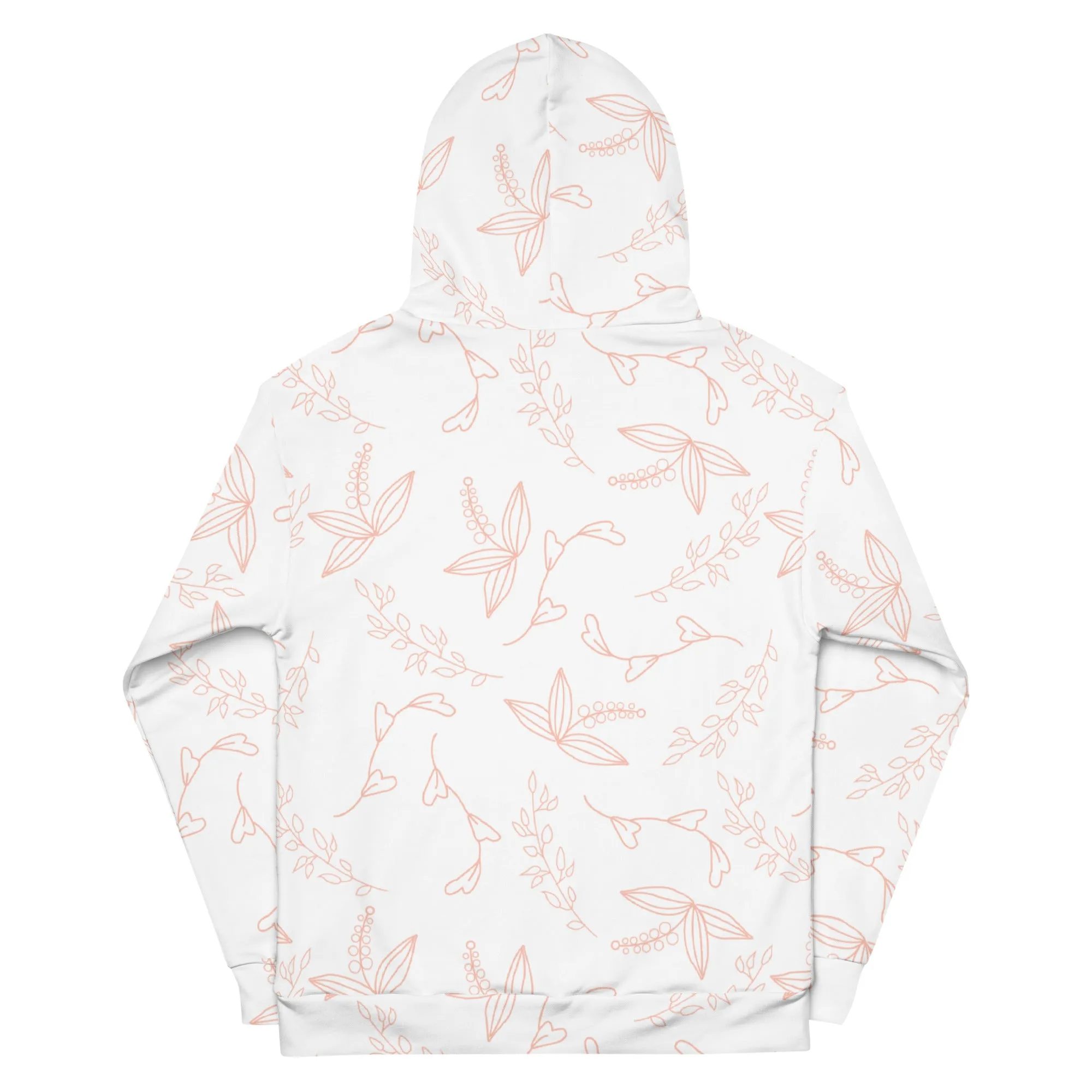 White Floral - Sustainably Made Hoodie