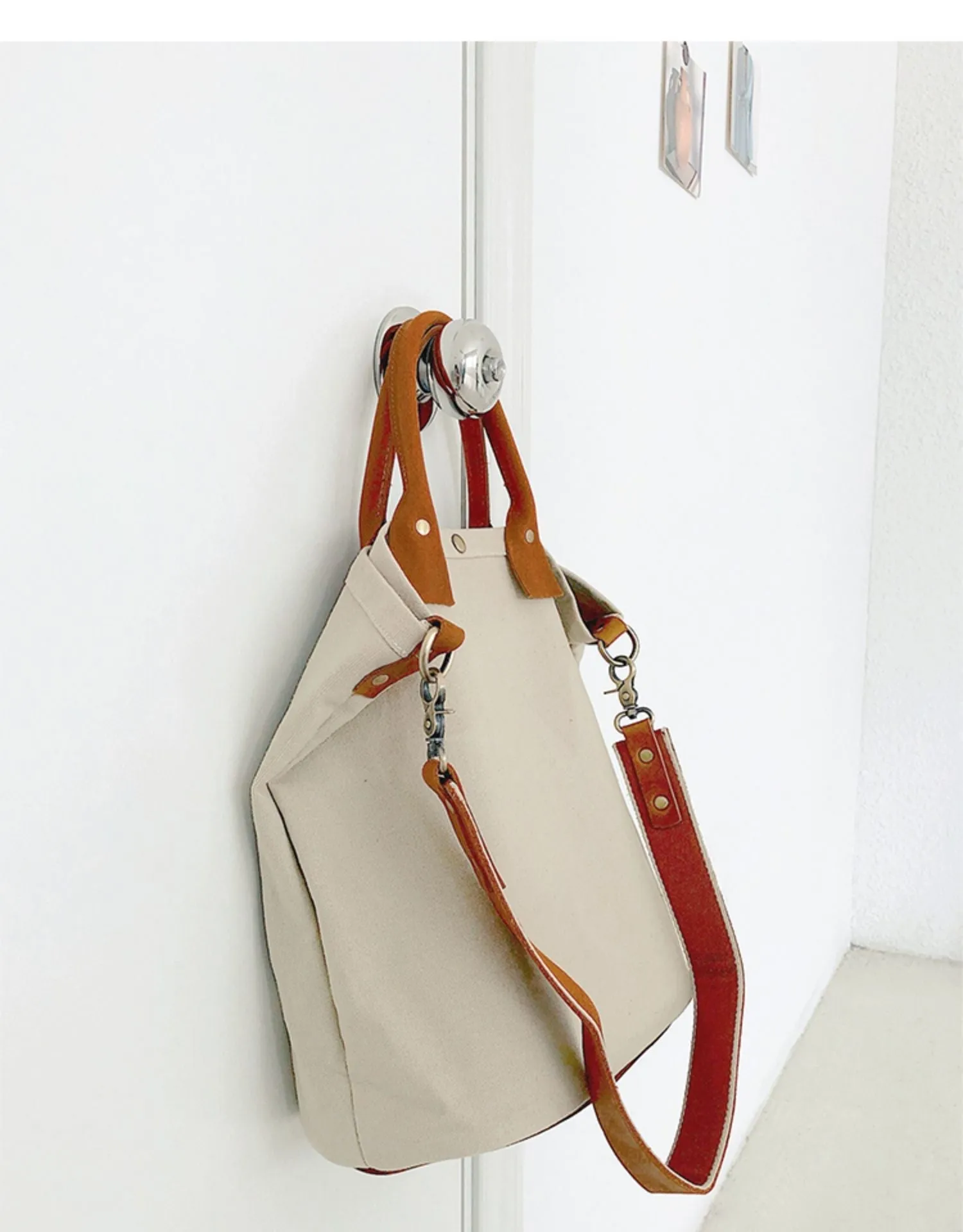 White Gray Canvas Tote Handbags Best Canvas Tote Bags Women's Canvas Tote Bags