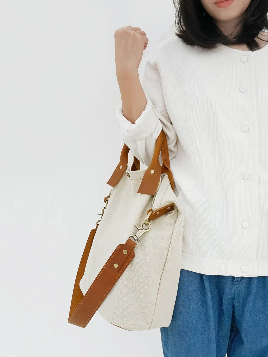 White Gray Canvas Tote Handbags Best Canvas Tote Bags Women's Canvas Tote Bags