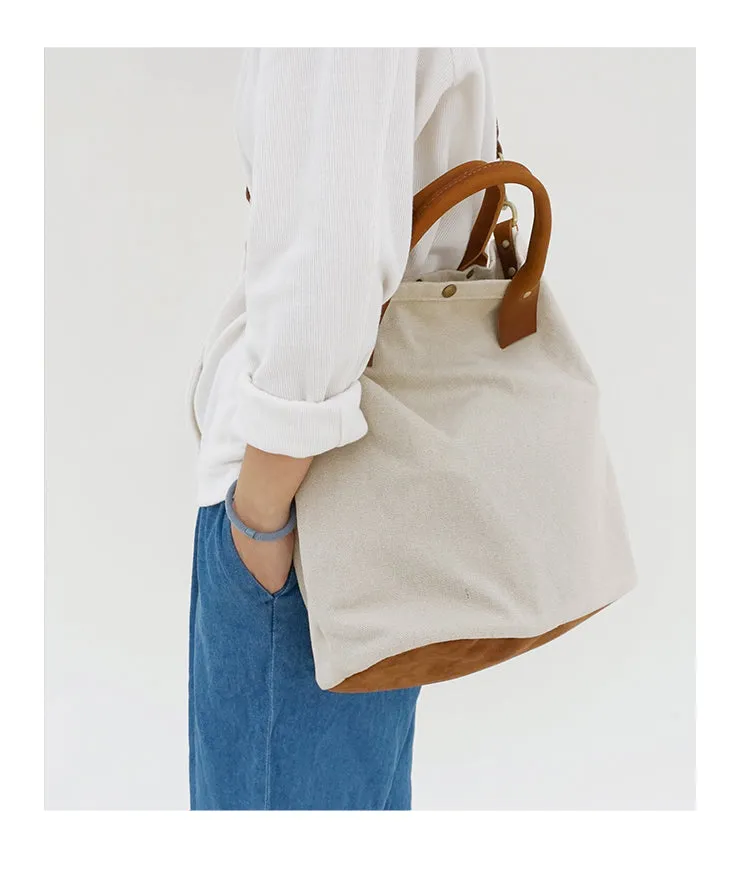 White Gray Canvas Tote Handbags Best Canvas Tote Bags Women's Canvas Tote Bags
