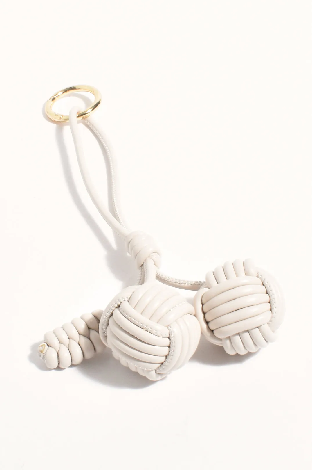Willow Woven Ball Keyring - Cream - FINAL SALE