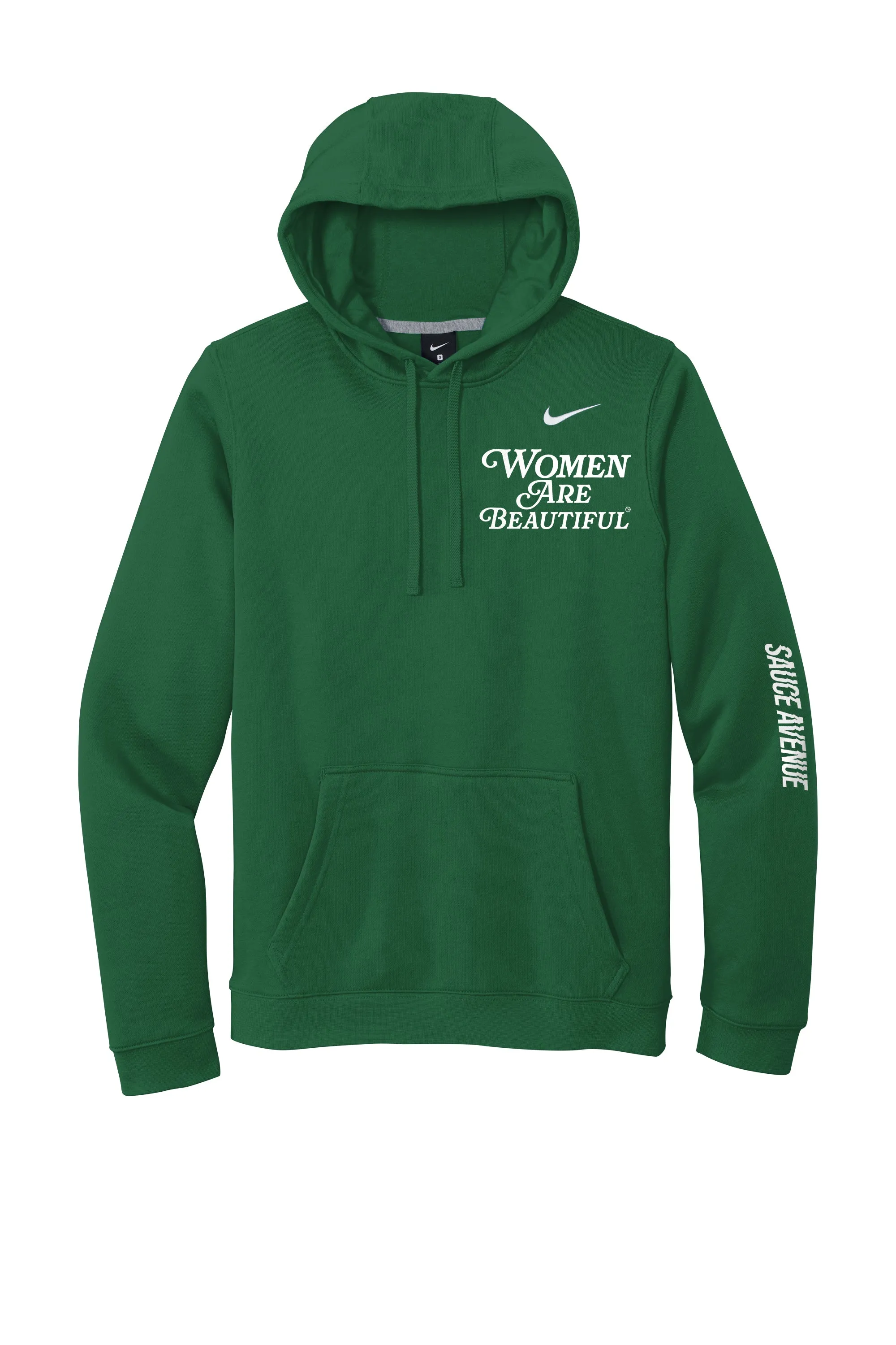 Women Are Beautiful (WH) | Dark Green Nike Hoodie