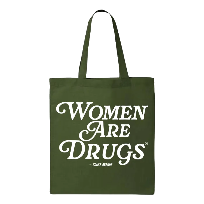 Women Are Drugs® (WH) | Large Canvas Tote