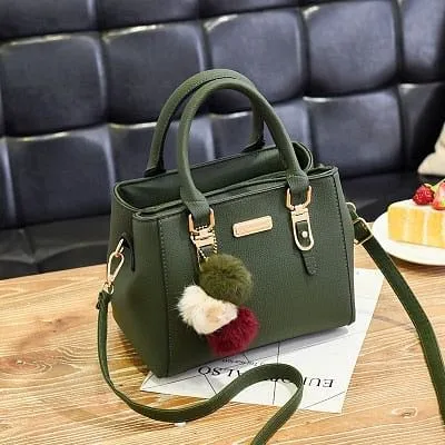 Women Hairball Ornaments Totes Solid Sequined Bag