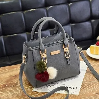 Women Hairball Ornaments Totes Solid Sequined Bag