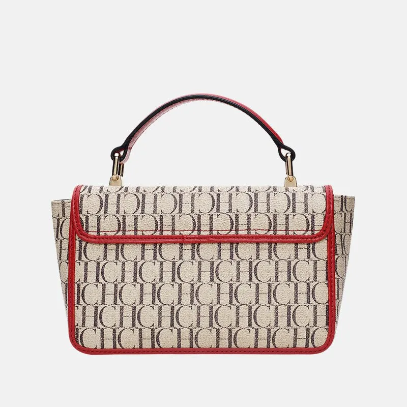 Women Handbags Crossbody Beige and Red