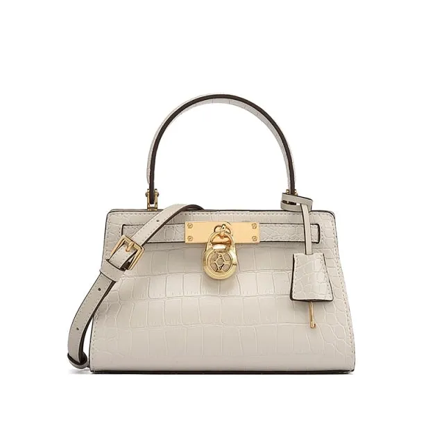 Women Small Crocodile Texture Leather Handbag