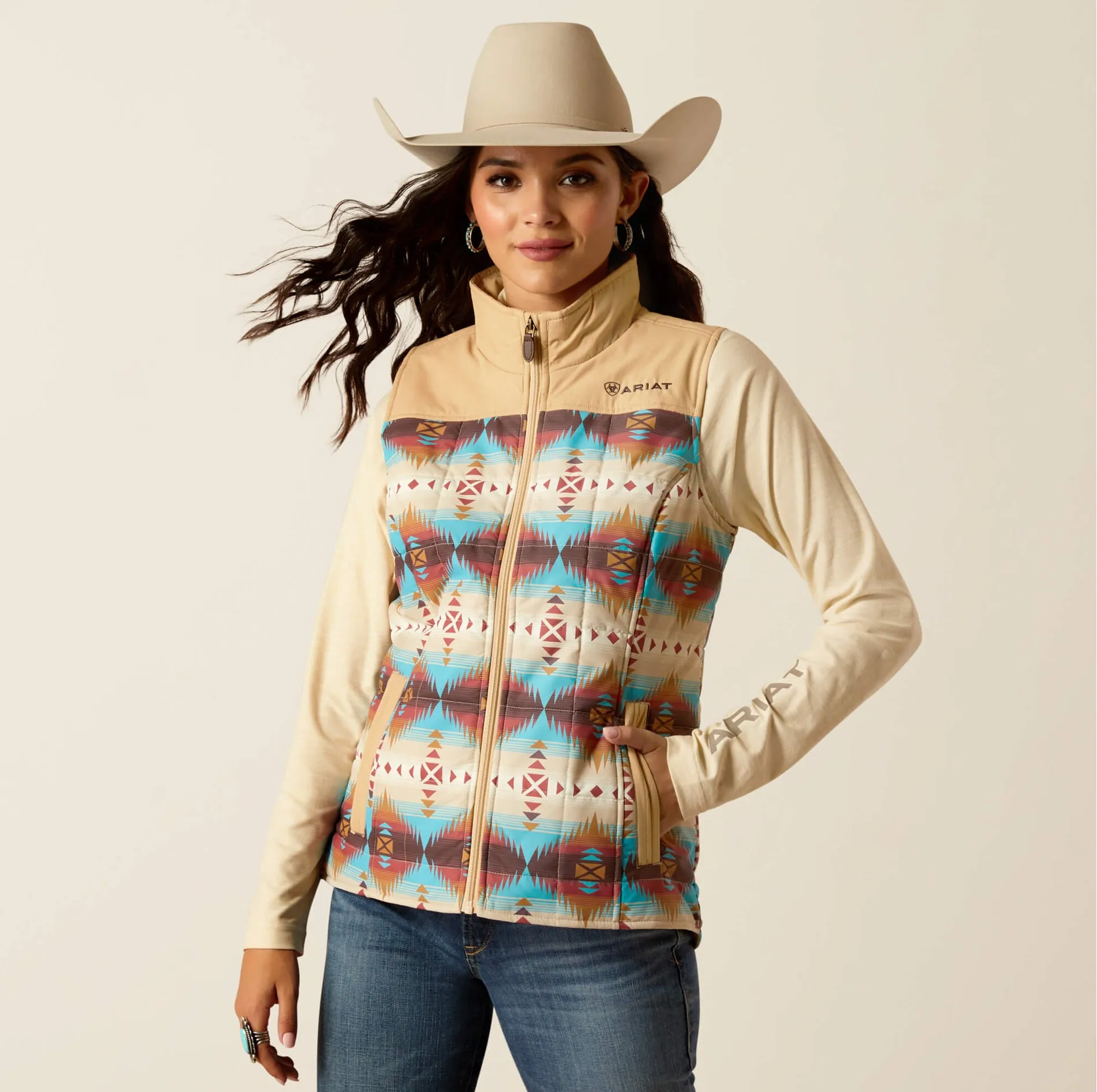 Women’s Ariat Serrano Southwest Print Crius Insulated Vest
