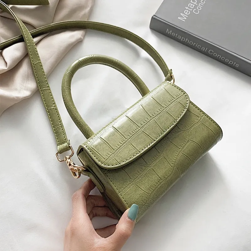 Women's Crocodile Pattern Crossbody- Small