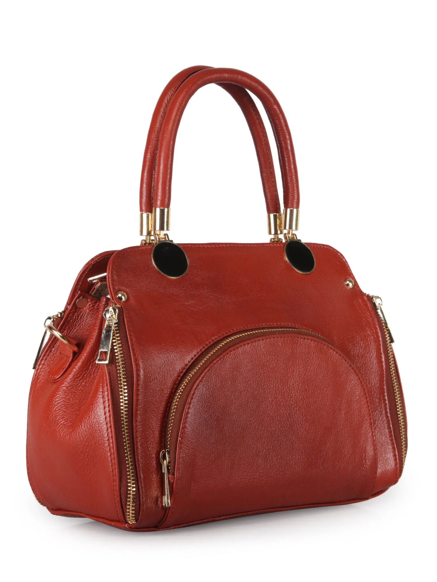Women's Leather Handbag With Sling Strap