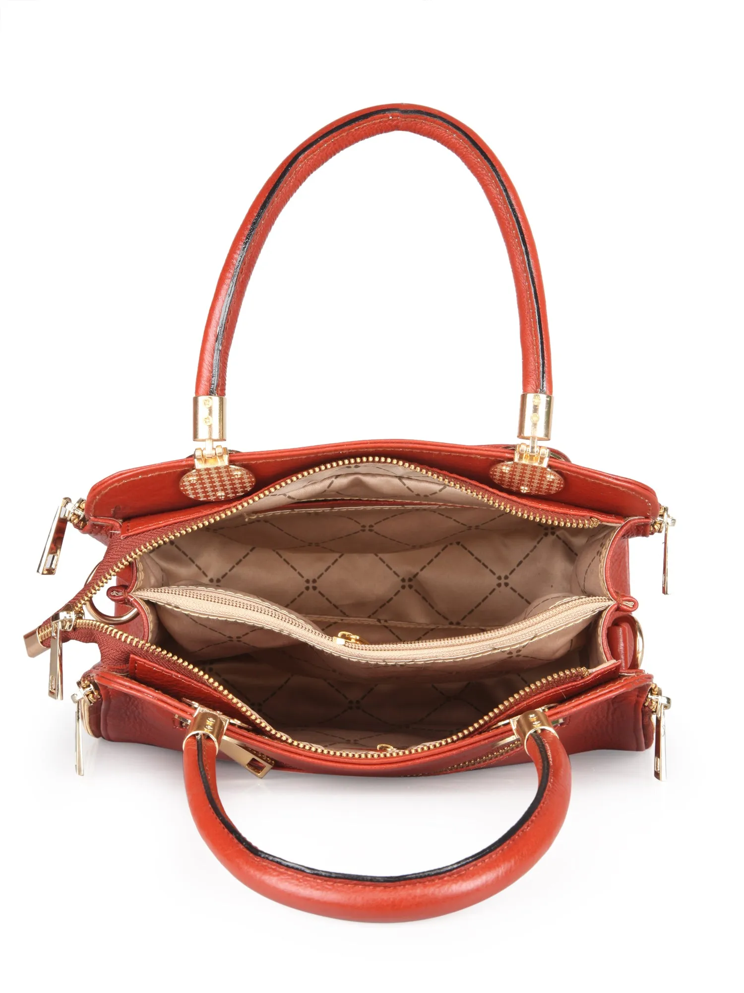Women's Leather Handbag With Sling Strap