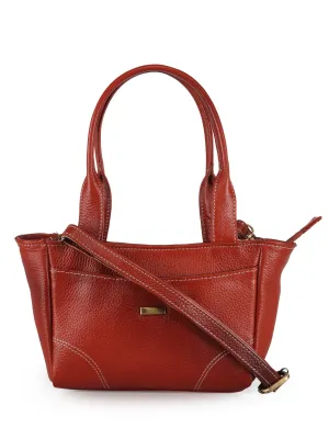 Women's Leather Handbag With Sling Strap
