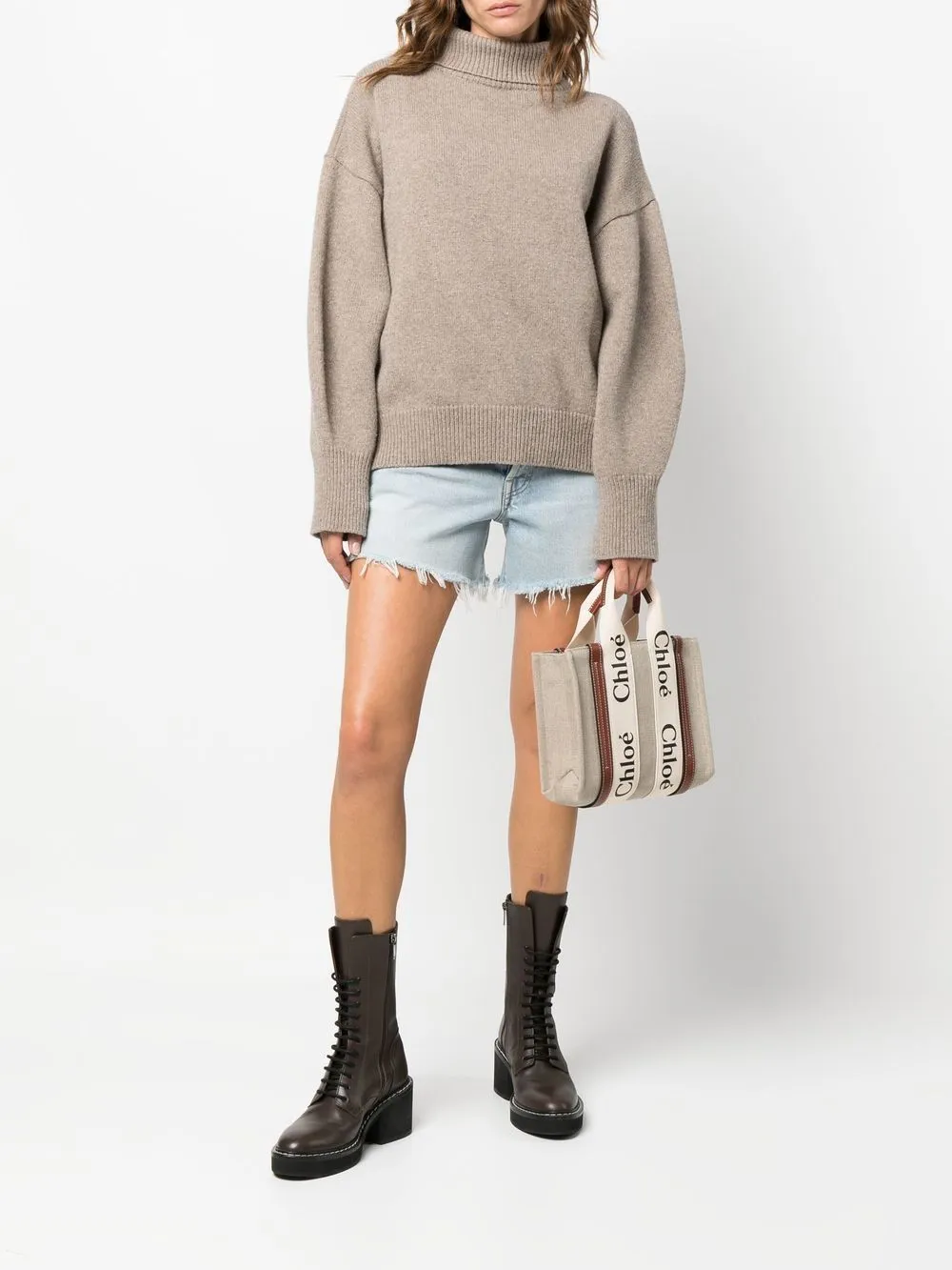 Woody small canvas tote