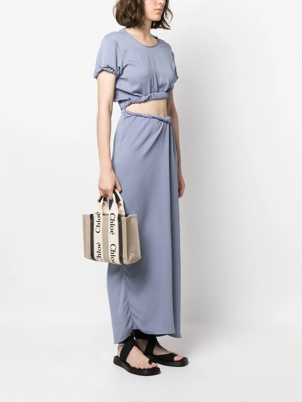 Woody small canvas tote