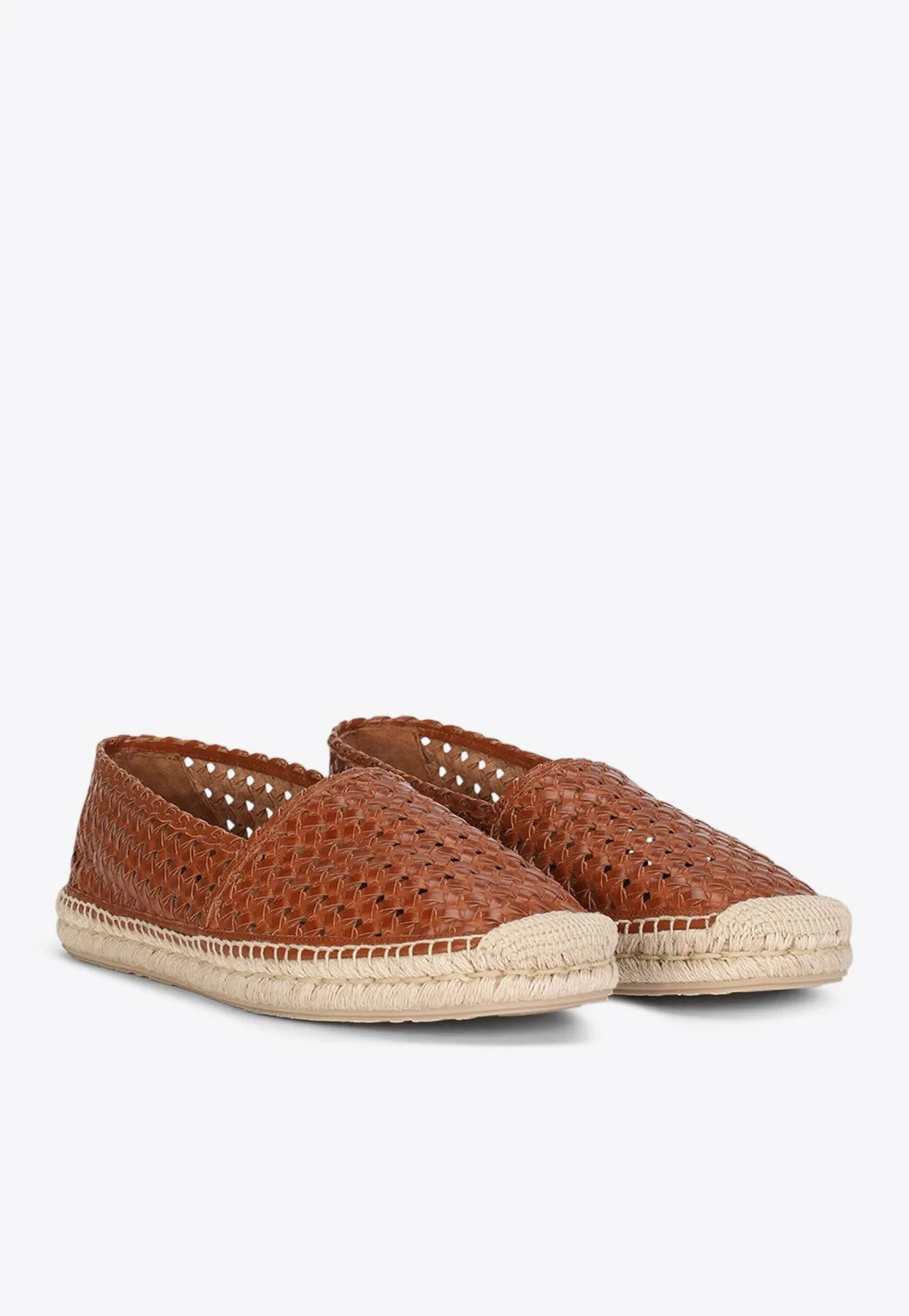 Woven Leather Espadrilles