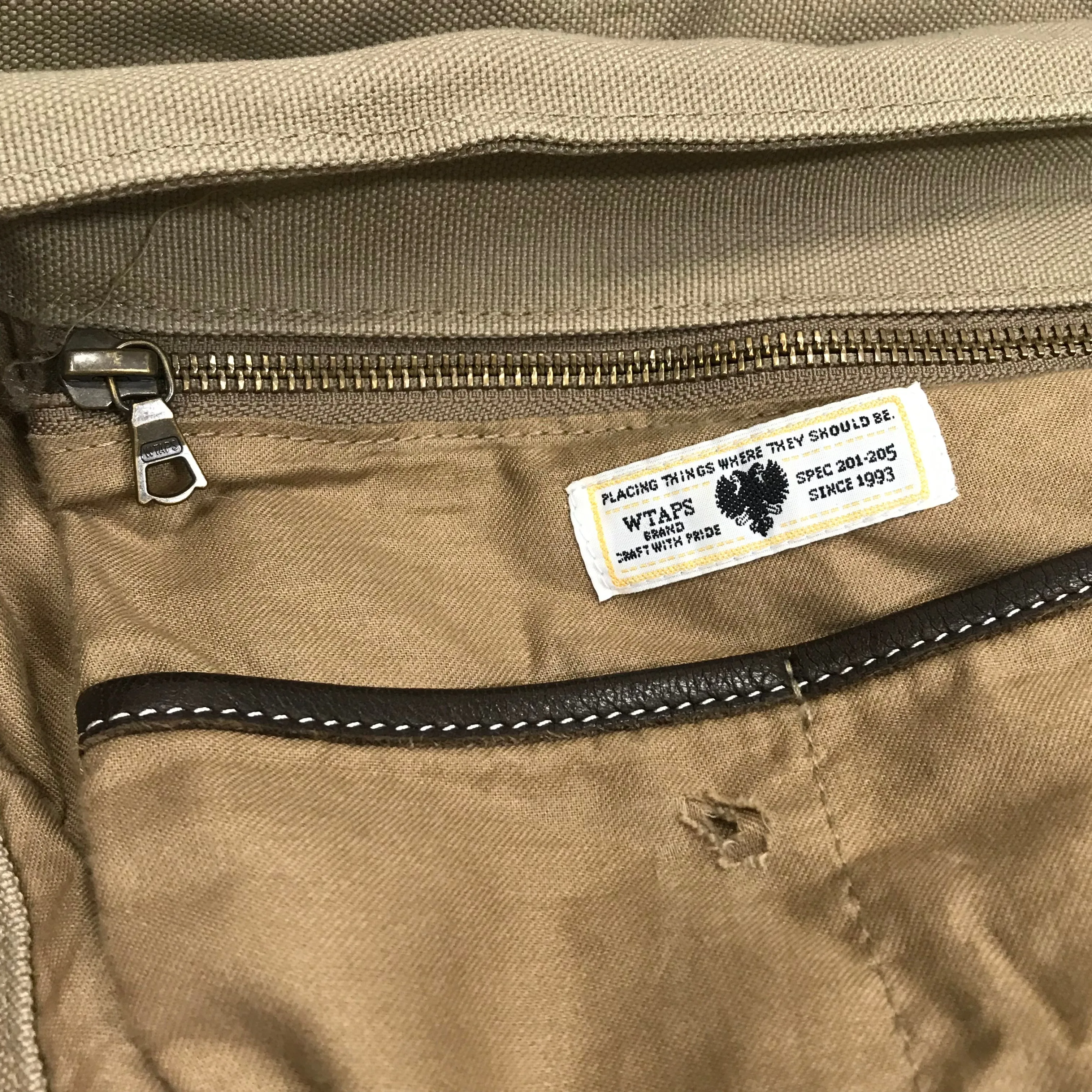 WTaps 12SS Canvas Leather Shoulder Bag