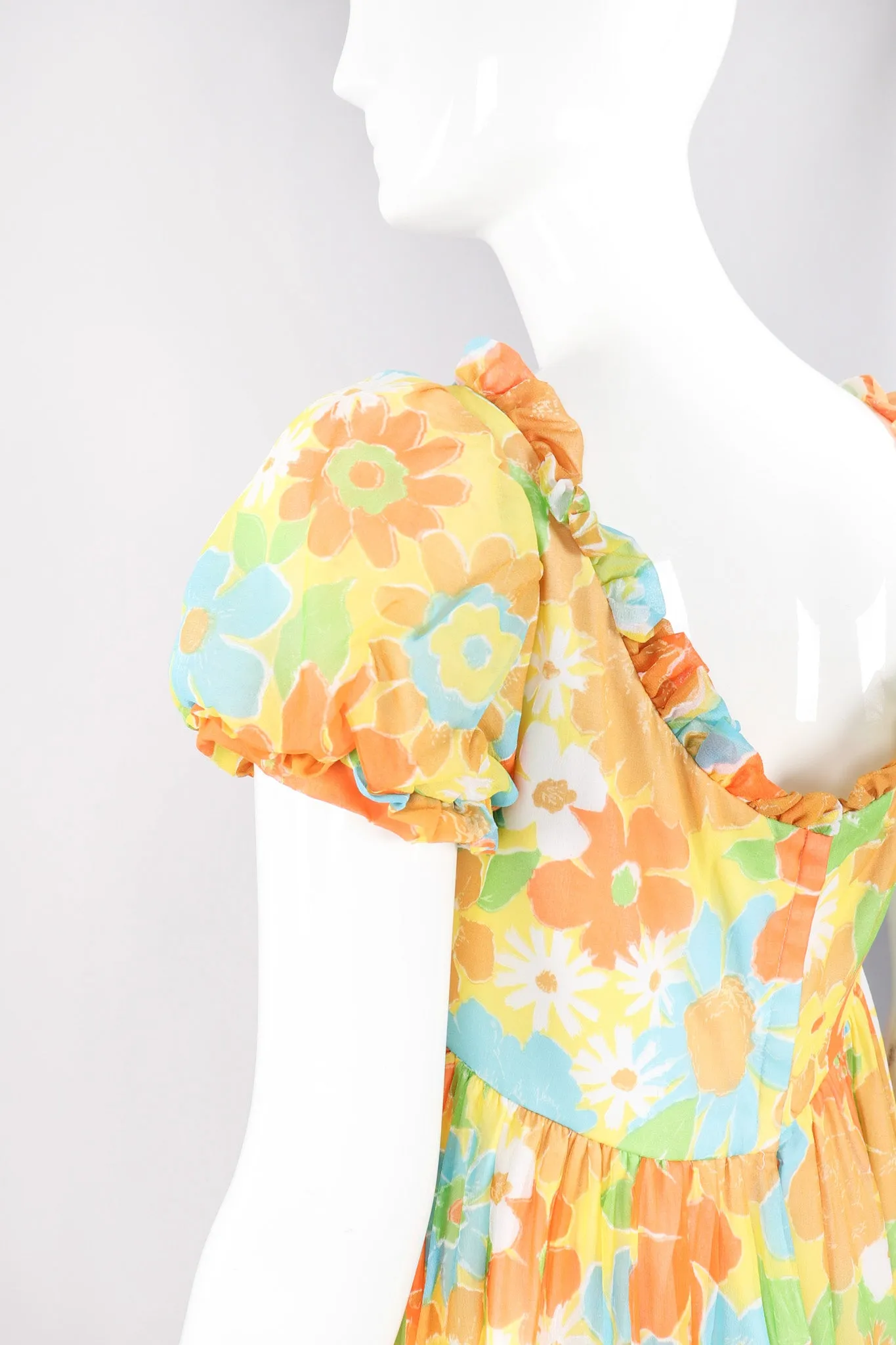 Yellow Floral Chiffon Jumpsuit