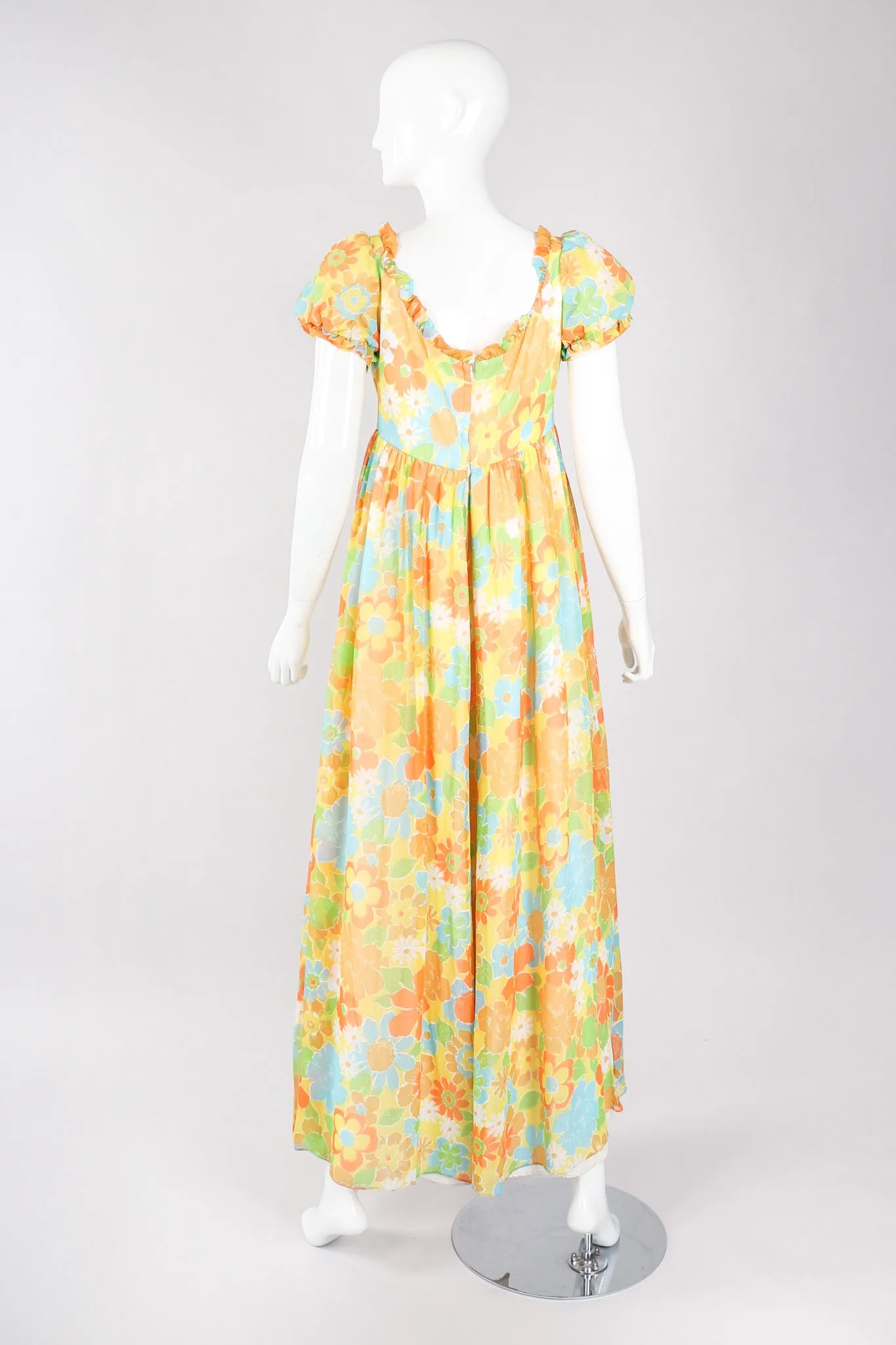 Yellow Floral Chiffon Jumpsuit