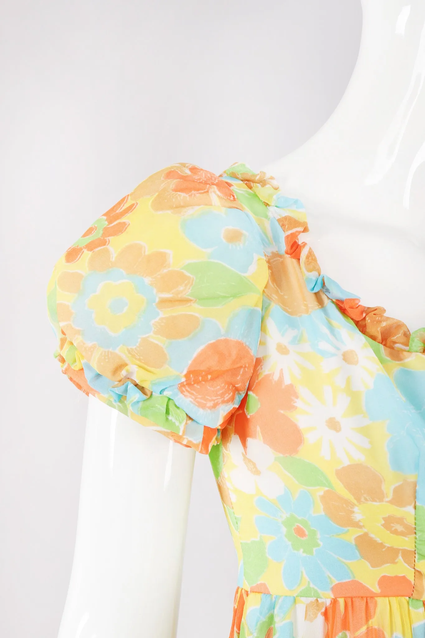 Yellow Floral Chiffon Jumpsuit