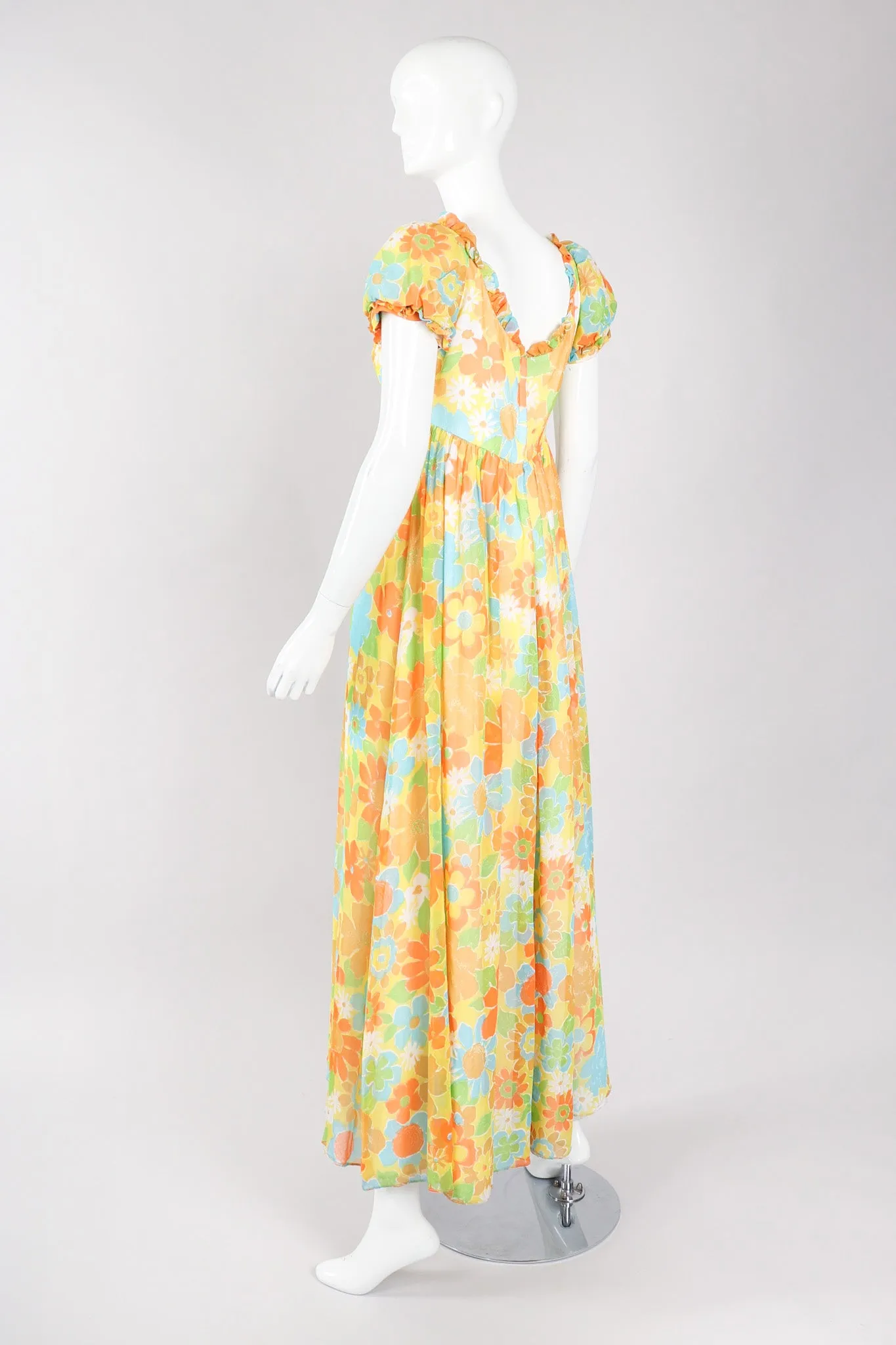 Yellow Floral Chiffon Jumpsuit
