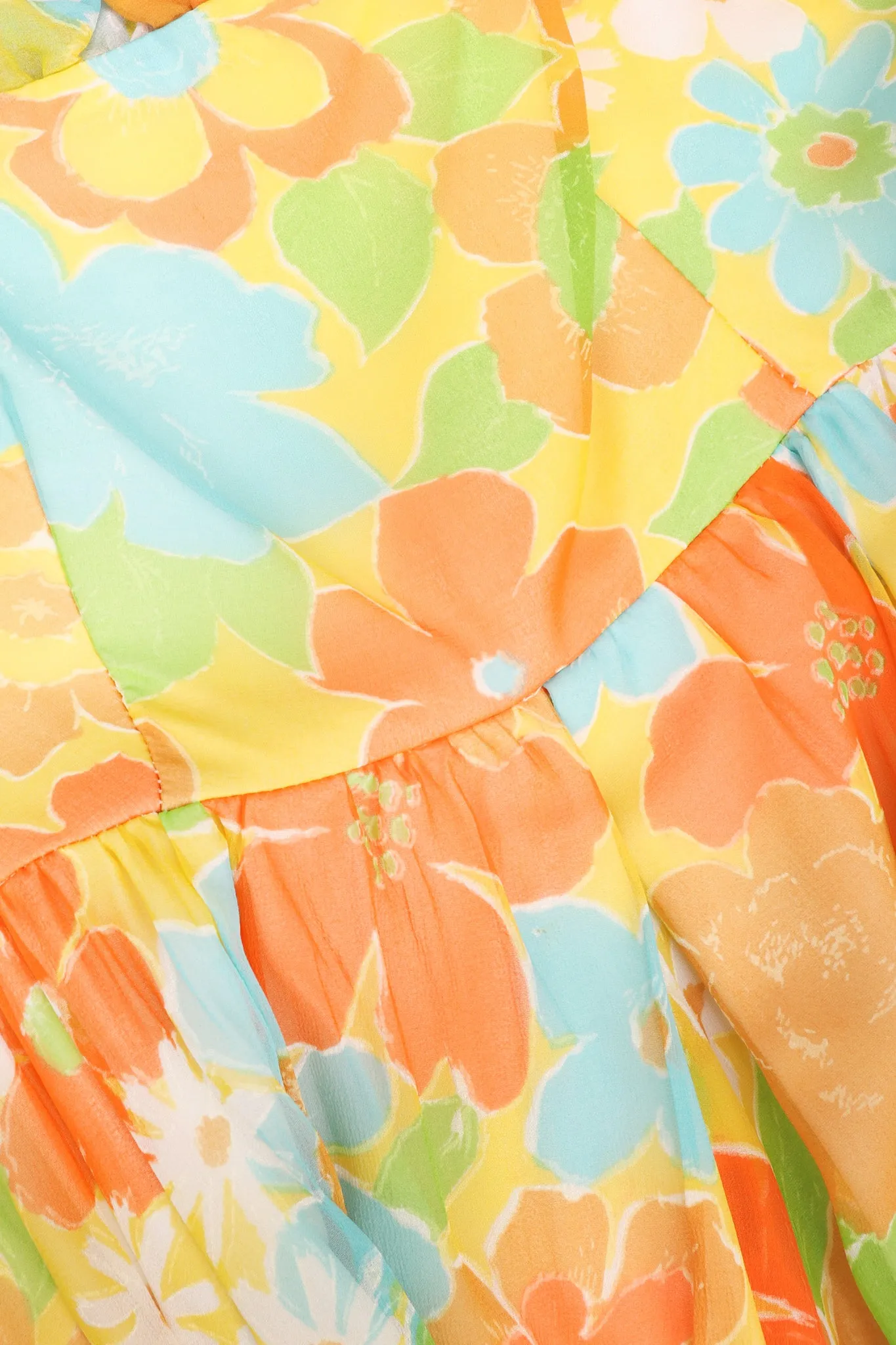 Yellow Floral Chiffon Jumpsuit