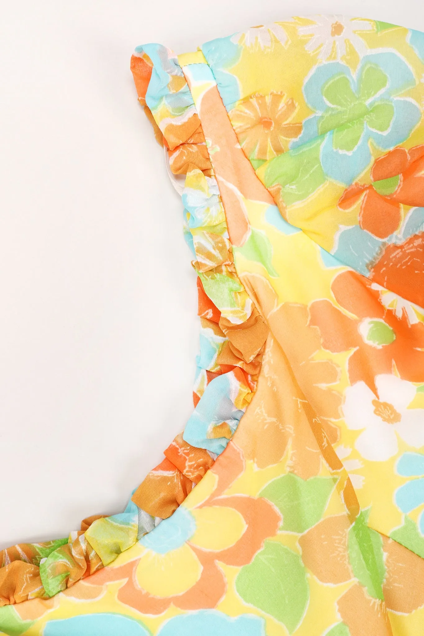 Yellow Floral Chiffon Jumpsuit