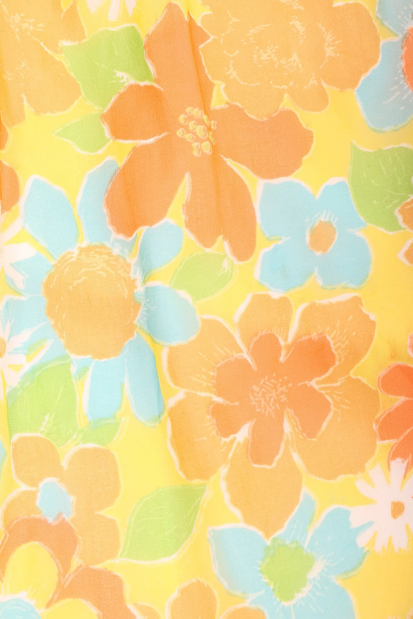 Yellow Floral Chiffon Jumpsuit