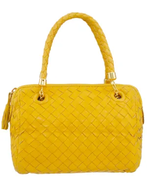 Yellow Intrecciato Mini Bag
