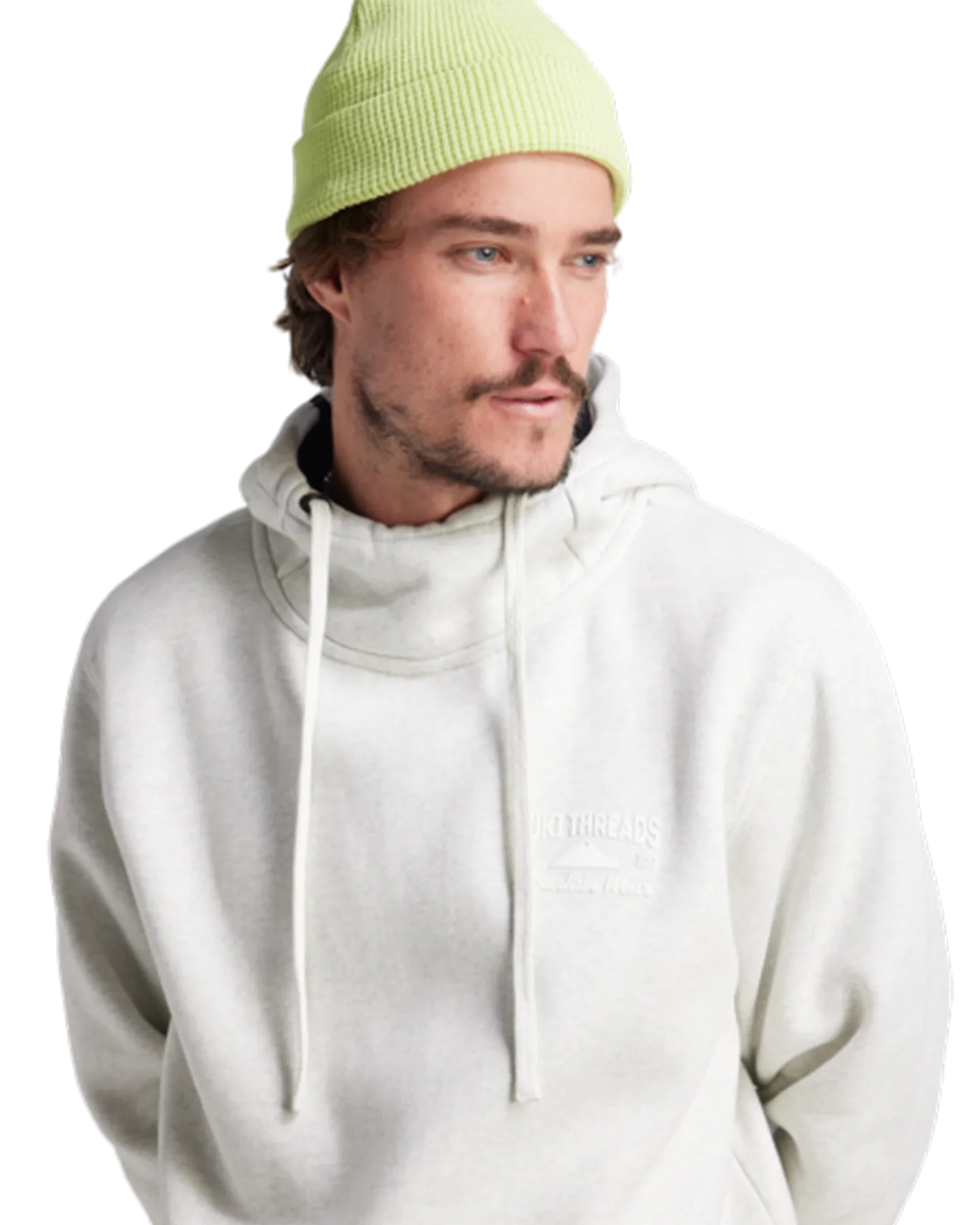 Yuki Threads Loop Shred Hoodie - Snow Marle