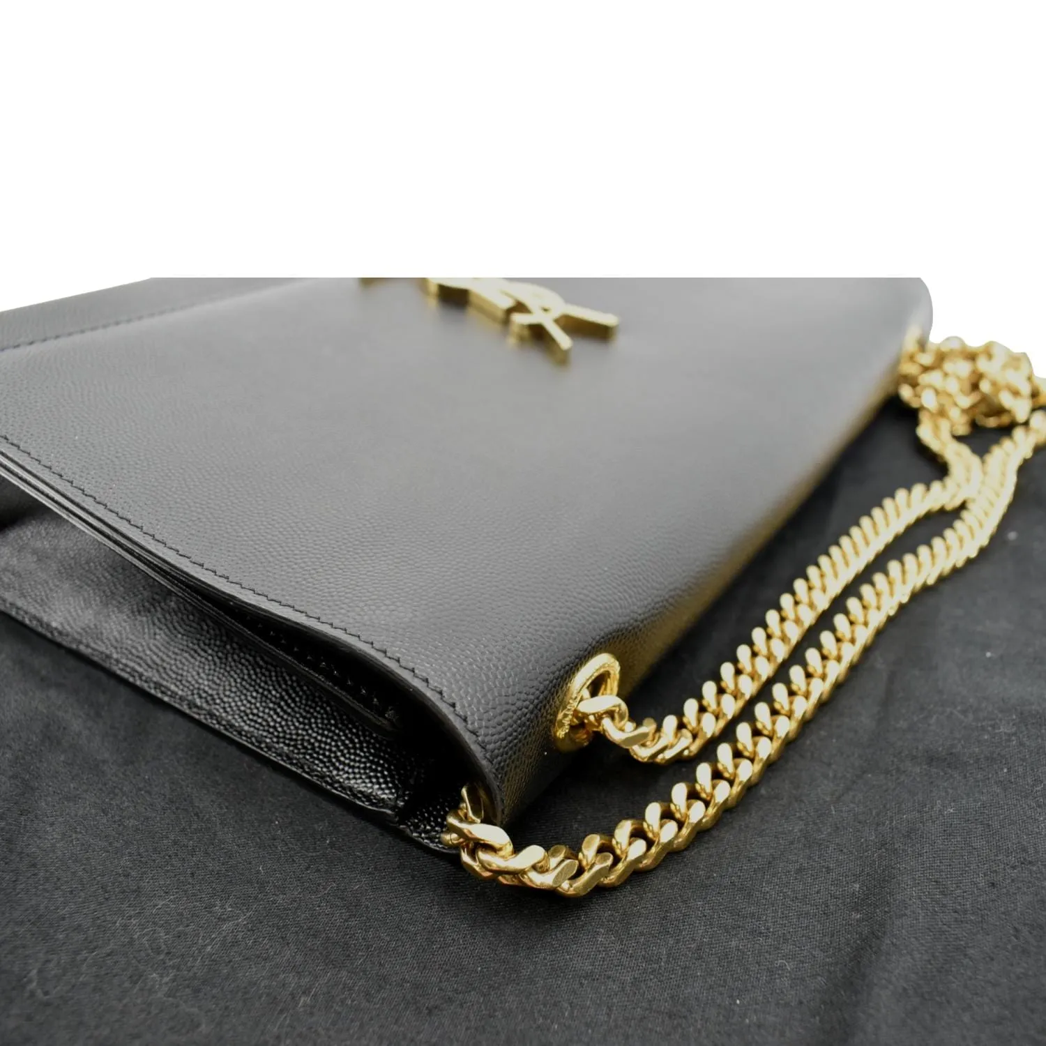 YVES SAINT LAURENT Kate Leather Shoulder Bag Black